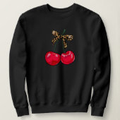 Leopard Bow Cherry Sweatshirt - tendance et amusan (Design devant)