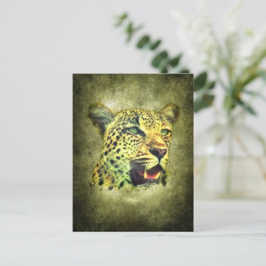 Leopard Briefkaart (Staand voorkant)