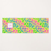 Leopard Bright Neon Monogram op persoonlijke titel Yogamat (Voorkant (horizontaal))