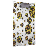 Leopard Brown and Yellow Polka Dot Klembord (Rechts)