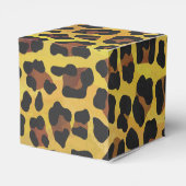 Leopard Brown and Yellow Print Bedankdoosjes (Achterkant)
