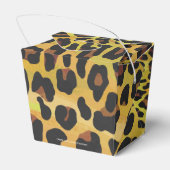 Leopard Brown and Yellow Print Bedankdoosjes (Achterkant)