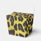 Leopard Brown and Yellow Print Bedankdoosjes (Voorkant Zijde)