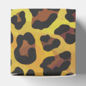 Leopard Brown and Yellow Print Bedankdoosjes (Bovenkant)