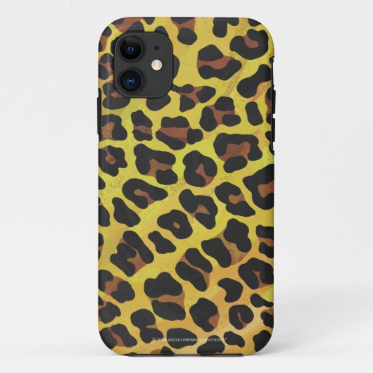 Leopard Brown and Yellow Print Case-Mate iPhone Case (Achterkant)