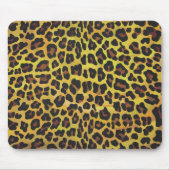 Leopard Brown and Yellow Print Muismat (Voorkant)