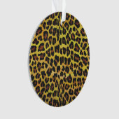Leopard Brown and Yellow Print Ornament (voorkant)