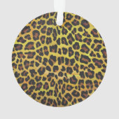 Leopard Brown and Yellow Print Ornament (achterkant)
