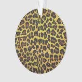 Leopard Brown and Yellow Print Ornament (voorkant)