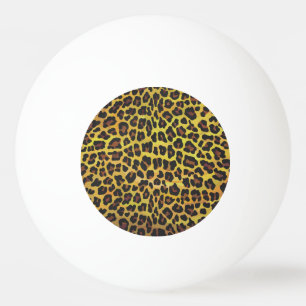Leopard Brown and Yellow Print Pingpongballen