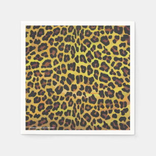 Leopard Brown and Yellow Print Servet