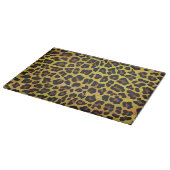 Leopard Brown and Yellow Print Snijplank (Hoek)