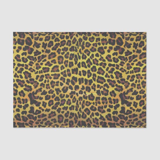 Leopard Brown and Yellow Print Tissuepapier (Voorkant)