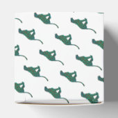 Leopard Brown en Blauwgroen Print Bedankdoosjes (Bovenkant)