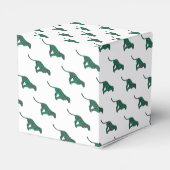 Leopard Brown en Blauwgroen Print Bedankdoosjes (Achterkant)