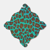 Leopard Brown en Blauwgroen Print Bedankdoosjes (Uitgevouwen)