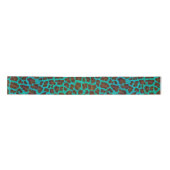 Leopard Brown en Blauwgroen Print Lint (Voorkant)