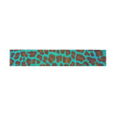 Leopard Brown en Blauwgroen Print Uitnodigingen Wikkel (Vlak)