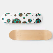 Leopard Brown en Blauwgroen PrintPolka-Stippen Skateboard (Horizontaal)