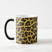 Leopard Brown en Yellow Print Morphing Magische Mok (Links)