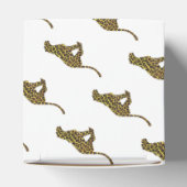 Leopard Brown en Yellow Silhouette Bedankdoosjes (Bovenkant)