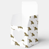 Leopard Brown en Yellow Silhouette Bedankdoosjes (Geopend)