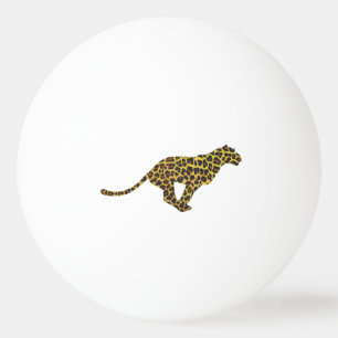 Leopard Brown en Yellow Silhouette Pingpongballen