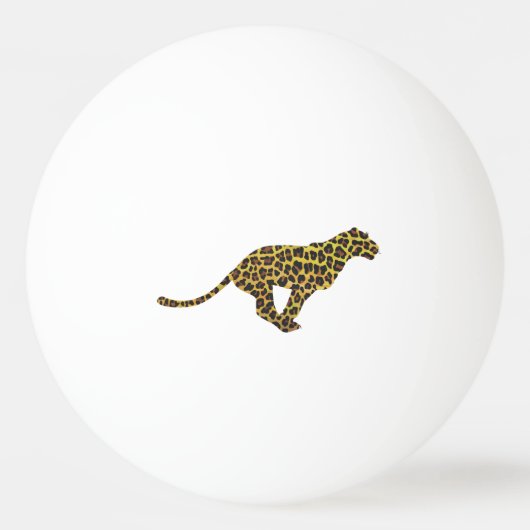 Leopard Brown en Yellow Silhouette Pingpongballen (Achterkant)