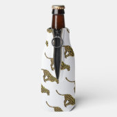 Leopard Brown en Yellow Siloette Flesjeskoeler (Fles Achterkant)