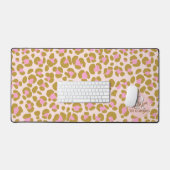 Leopard Brown rose beige Personnalisé (Clavier et souris)