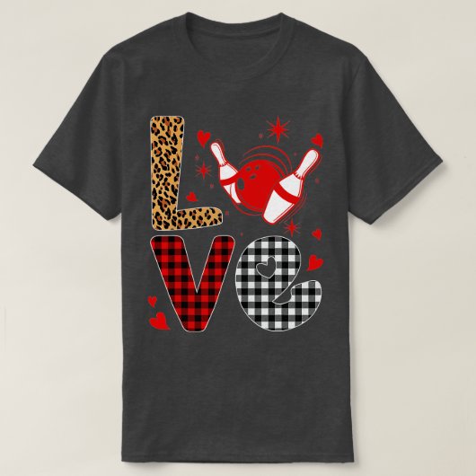 Leopard Buffalo Pset Bowling Player Funny Valenti T-shirt (Design voorkant)