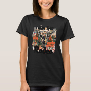 Leopard Bull Skull I run the Rodeo Desert Cactus T-shirt