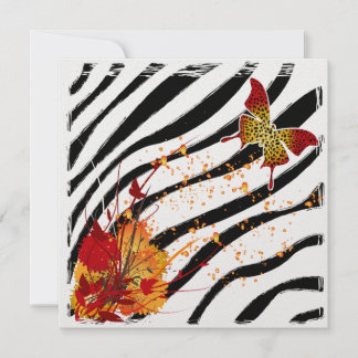 Leopard Butterfly-uitnodigingskaart Kaart