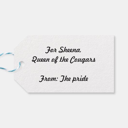 Leopard Cadeaulabel (Achterkant Horizontaal)