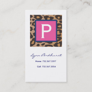 Leopard Calling Card Contactkaartje