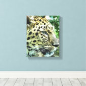 LEOPARD CANVAS AFDRUK (Insitu (Houten vloer))