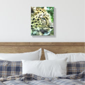LEOPARD CANVAS AFDRUK (Insitu (Slaapkamer))