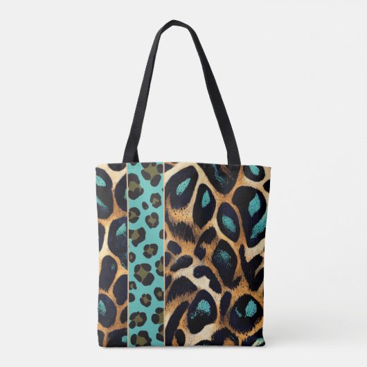 LEOPARD - Canvas tas, boodschappentas Draagtas (Achterkant)