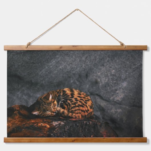 Leopard Cat Hangend Wandkleed (Voorkant)