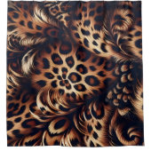 Leopard Charm: de gewaagde uitspraak Douchegordijn (Voorkant)