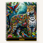 Leopard Charm: Wild Oerwoud Omgeving Notitieboek (Voorkant)