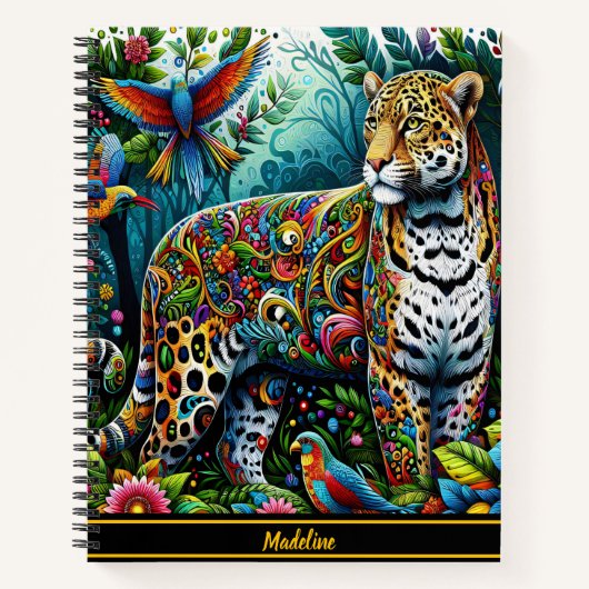 Leopard Charm: Wild Oerwoud Omgeving Notitieboek (Voorkant)