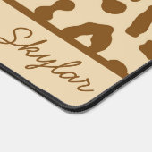 Leopard Cheetah Animal Print Aangepaste Cursieve N Bureaumat (Hoek)