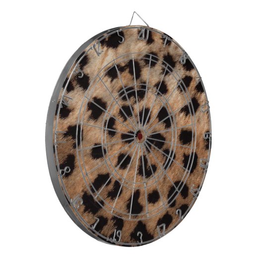 Leopard Cheetah Animal Print Girly Modern Trendy Dartbord (Voorkant Links)