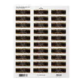 Leopard Cheetah Animal Print Gold Glitter Flecks Etiket (Full Sheet)