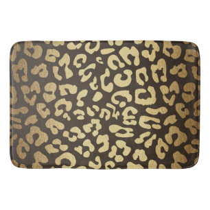 Leopard Cheetah Animal Skin Print Modern Glam Gold Badmat