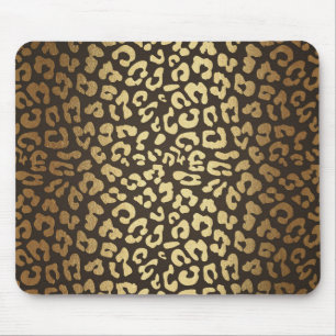 Leopard Cheetah Animal Skin Print Modern Glam Gold Muismat