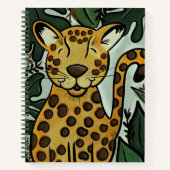 Leopard Cheetah Big Oerwoud Cat Art van Jess Notitieboek (Voorkant)