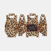 Leopard Cheetah Cherry Birthday Favor Box Bedankdoosjes (Uitgevouwen)