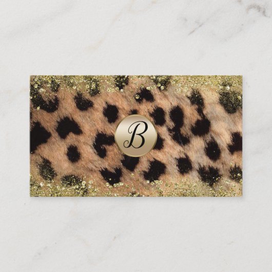 Leopard Cheetah Gold Parties scintillant fidélité  (Devant)